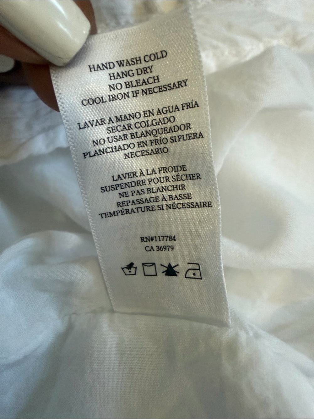 Rails Jasmine White Linen Blend Smocked Waist Mini Dress S - Picture 8 of 10